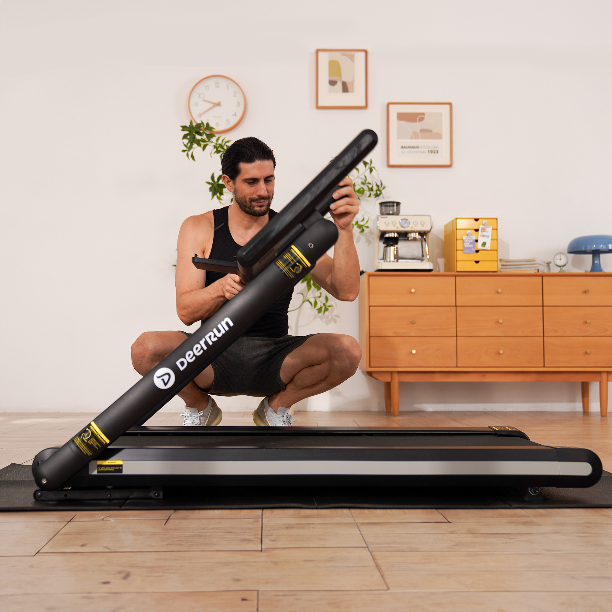 DeerRun X20 Treadmill with 15% Auto Incline Full Running Deck Treadmill | 400 lbs, 11.3 mph