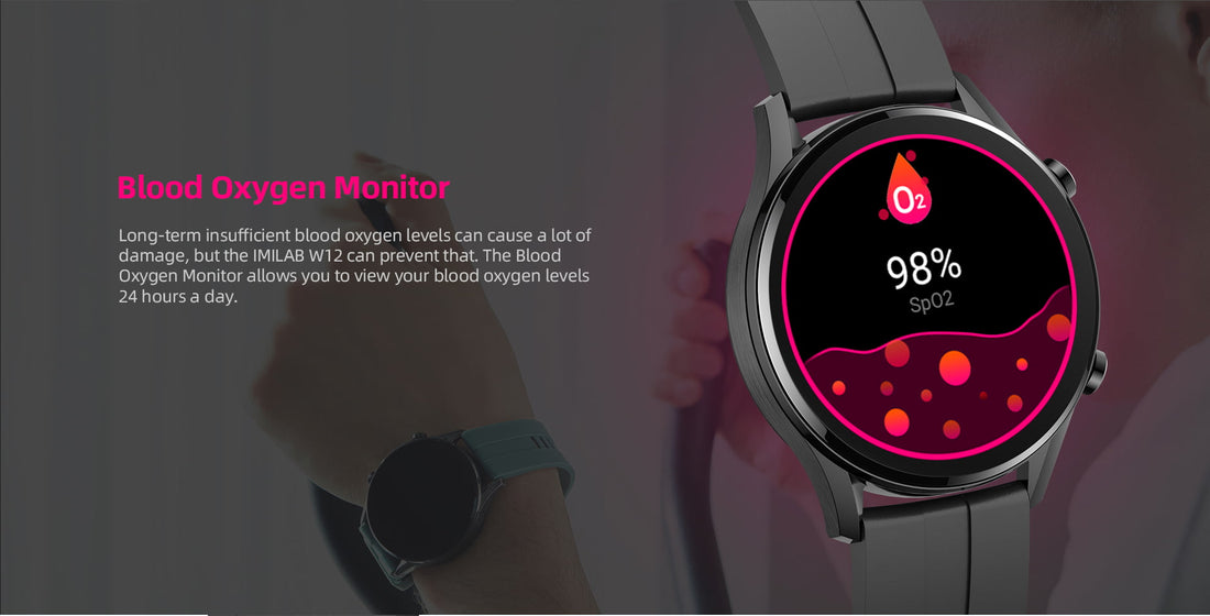 W12 Smart Watch Bluetooth Fitness Tracker Heart Rate Waterproof
