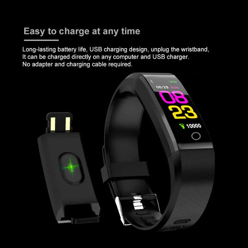 Smart Watch Heart Rate Blood Pressure Fitness Tracker Unisex