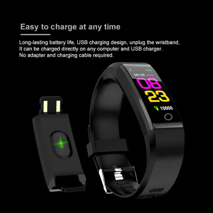 Smart Watch Heart Rate Blood Pressure Fitness Tracker Unisex