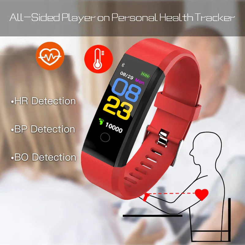 Smart Watch Heart Rate Blood Pressure Fitness Tracker Unisex