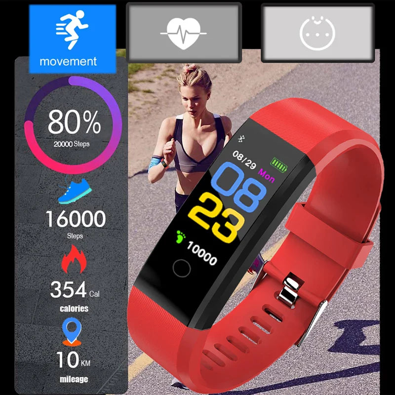 Smart Watch Heart Rate Blood Pressure Fitness Tracker Unisex