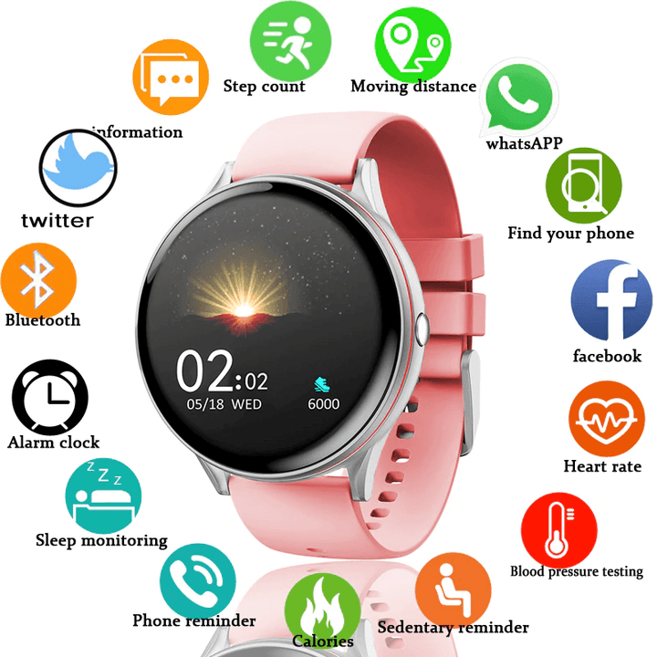 Smart Watch Heart Rate Blood Pressure Fitness Tracker Android