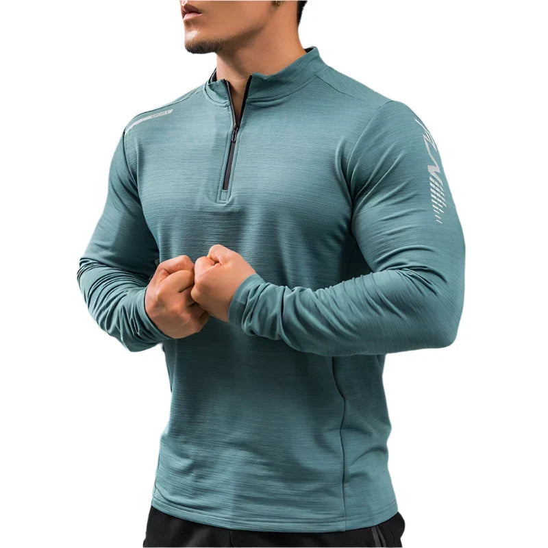 Mens Long Sleeve Compression Shirt Fitness Sports Rashguard Activewear