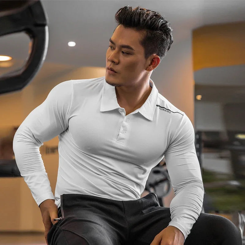 Mens Long Sleeve Compression Shirt Fitness Sports Rashguard Activewear
