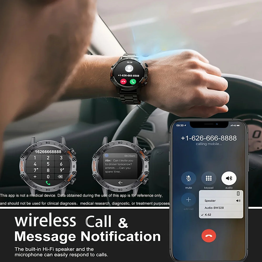 Steel Bluetooth Call Smart Watch 1.39 Sports Fitness Waterproof