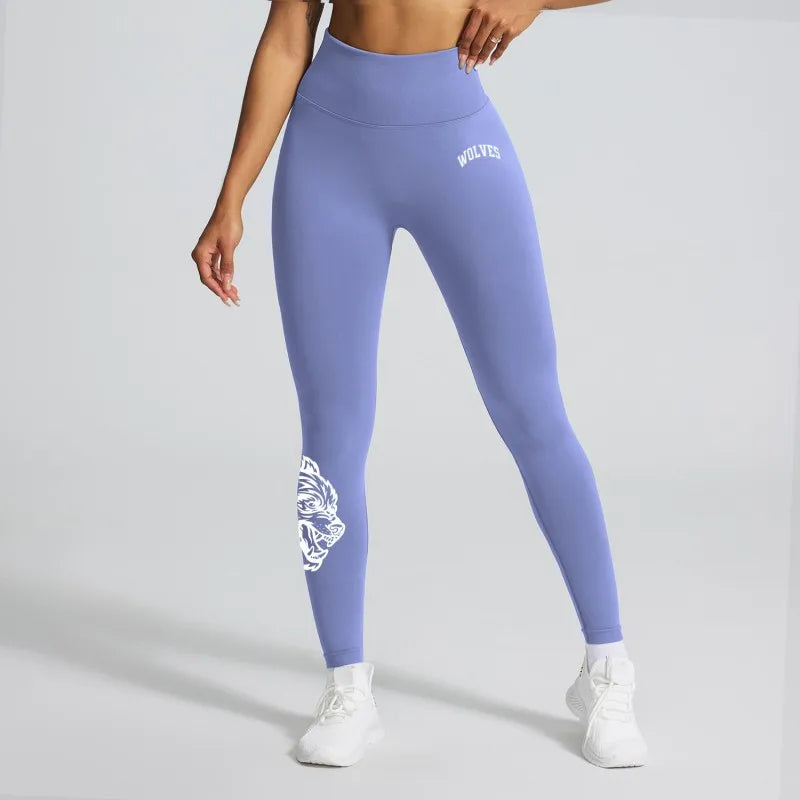 Wolf Head High Waist Yoga Pants