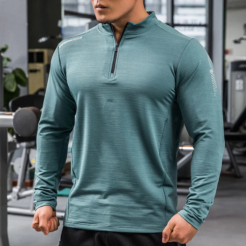 Mens Long Sleeve Compression Shirt Fitness Sports Rashguard Activewear