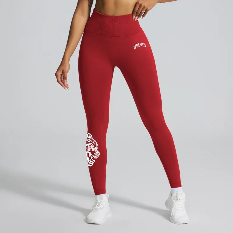 Wolf Head High Waist Yoga Pants
