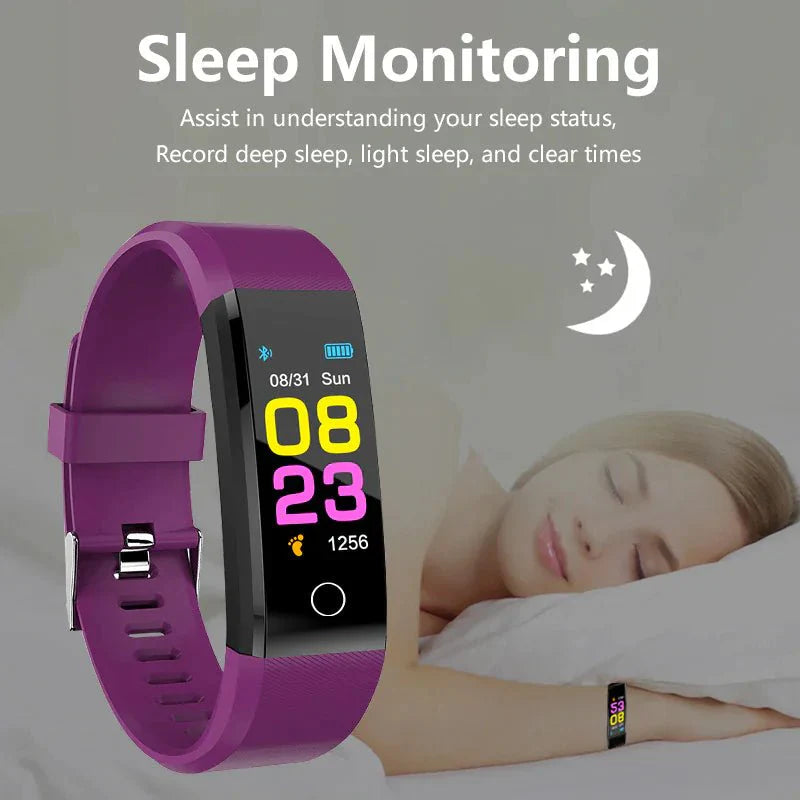 IP67 Waterproof Fitness Tracker Smart Watch with Heart Rate, BP, Sleep & Multi‑Sport