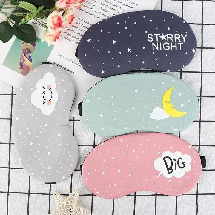 Kids Sleeping Mask Cute Cartoon Eye Cover Travel Blindfold