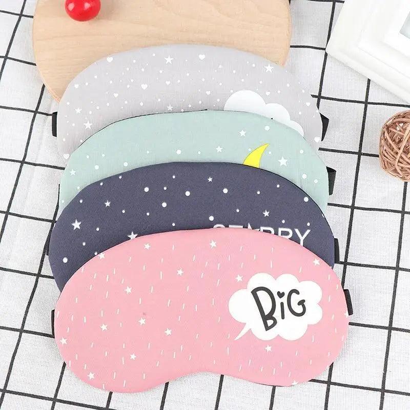Kids Sleeping Mask Cute Cartoon Eye Cover Travel Blindfold