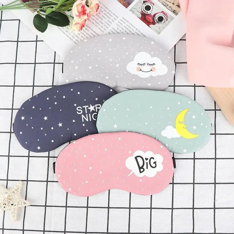 Kids Sleeping Mask Cute Cartoon Eye Cover Travel Blindfold